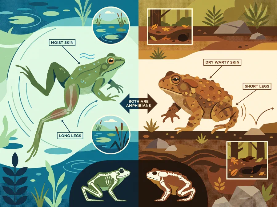 How are Frogs Different From Toads?
