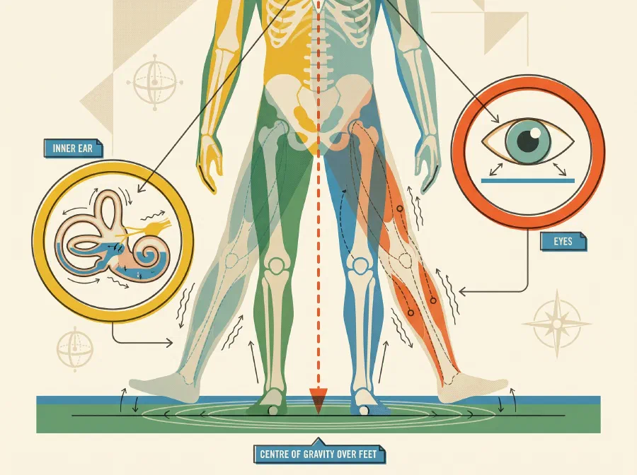 How do Humans Balance on Two Legs?