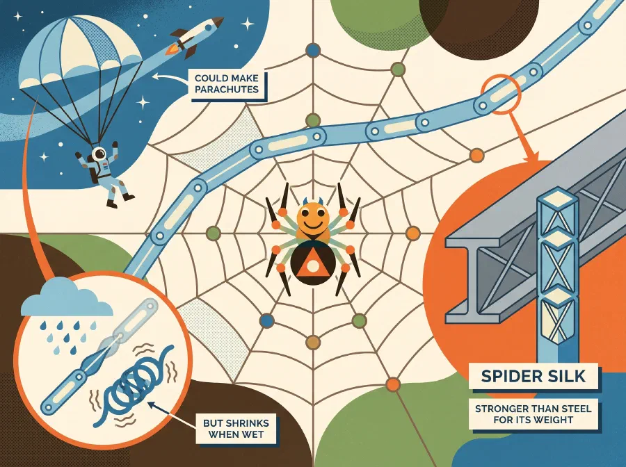 How do Spiderwebs Help Skydivers?