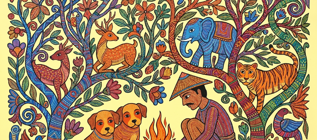 Illustration for How Man and Dog Became Friends