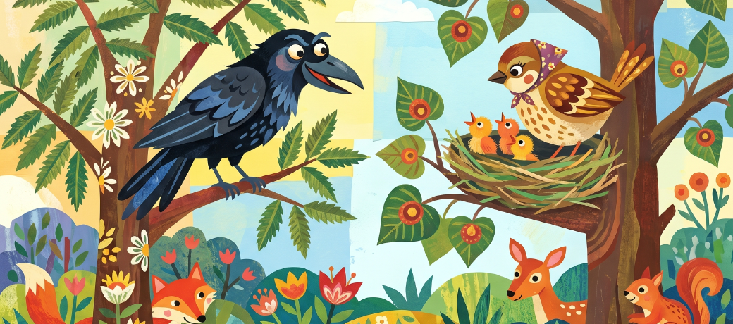 Illustration for Kallu Raven's Breakfast Treat
