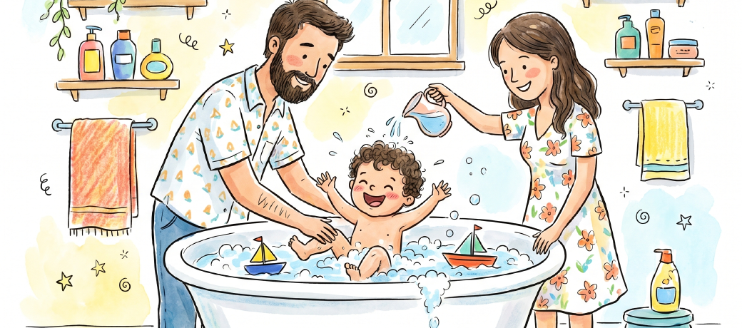 Illustration for Kappu has a Bath