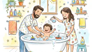 Illustration for Kappu has a Bath