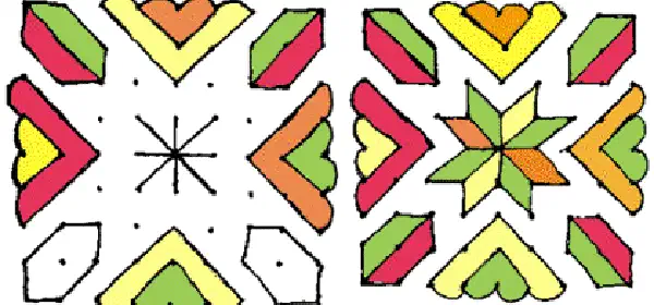 Illustration for Kolam – a South Indian style of painting