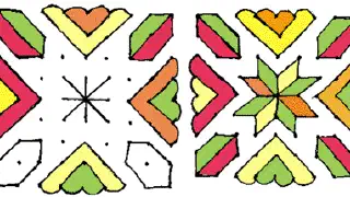 Illustration for Kolam – a South Indian style of painting