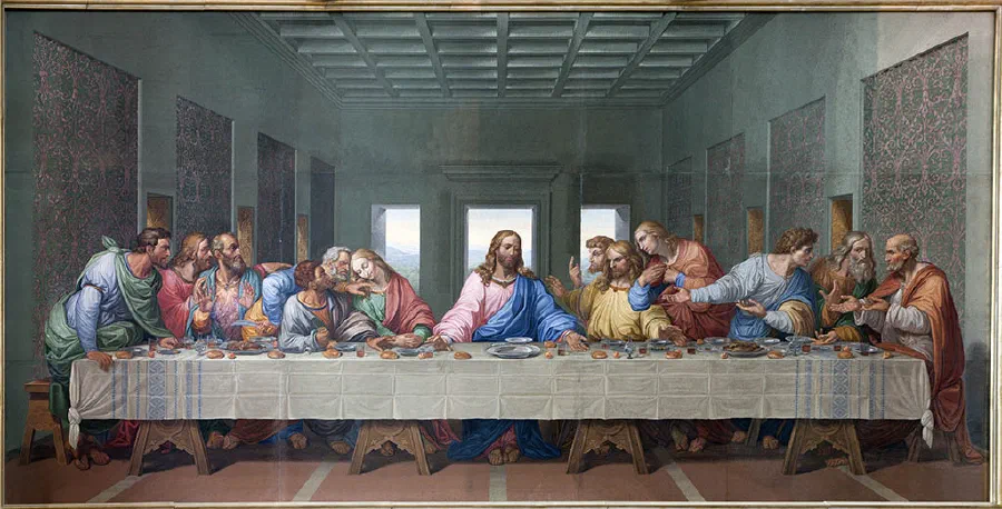 In 52 A.D. Thomas Didaemus, one of the 12 apostles of Jesus Christ is believed to have landed at Musiris (Cranganore) in Kerala. This is photograph of the mosaic of Last supper of Jesus by Giacomo Raffaelli in the Minoriten church from year 1816. The Last supper is a of Jesus and his twelve apostles on the eve of his crucifixion. [Renata Sedmakova](http://www.shutterstock.com/gallery-81669p1.html?cr=00&pl=edit-00) / [Shutterstock.com](http://www.shutterstock.com/?cr=00&pl=edit-00)