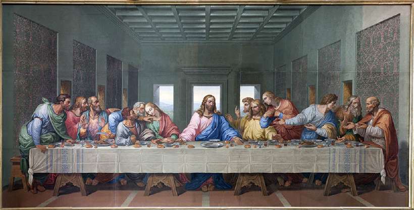 In 52 A.D. Thomas Didaemus, one of the 12 apostles of Jesus Christ is believed to have landed at Musiris (Cranganore) in Kerala. This is photograph of the mosaic of Last supper of Jesus by Giacomo Raffaelli in the Minoriten church from year 1816. The Last supper is a of Jesus and his twelve apostles on the eve of his crucifixion. [Renata Sedmakova](http://www.shutterstock.com/gallery-81669p1.html?cr=00&pl=edit-00) / [Shutterstock.com](http://www.shutterstock.com/?cr=00&pl=edit-00)