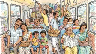 Illustration for Life inside a Public Transport Vehicle