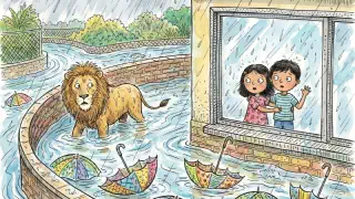 Illustration for Lion On The Loose!...!...