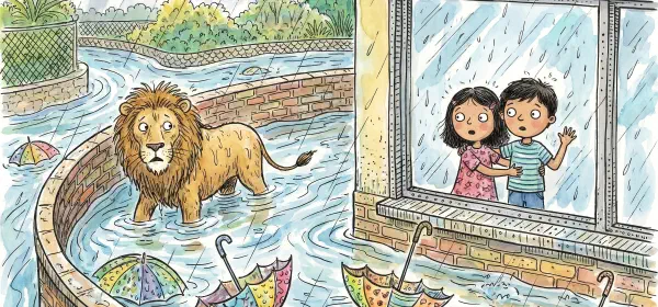 Illustration for Lion On The Loose!...!...