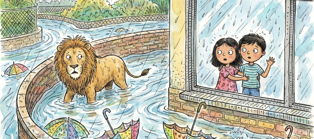 Illustration for Lion On The Loose!...!...
