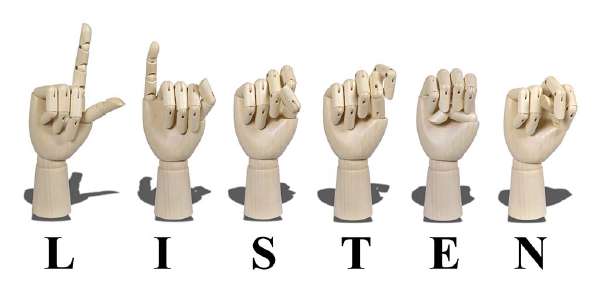 Listen spelled in sign language