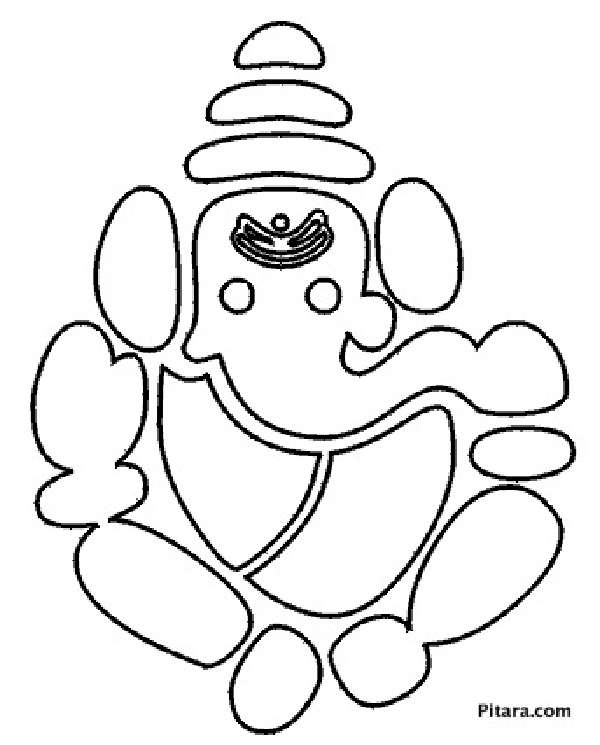 Lord Ganesha Coloring Pages for kids | Pitara Kids' Network