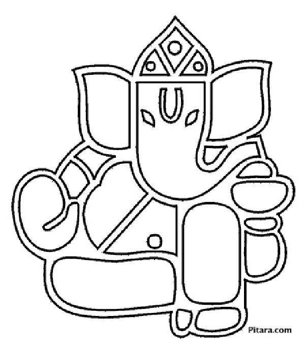 Lord Ganesha Coloring Pages for kids | Pitara Kids' Network