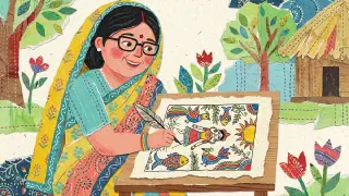 Illustration for Madhubani Magic of Gangadevi