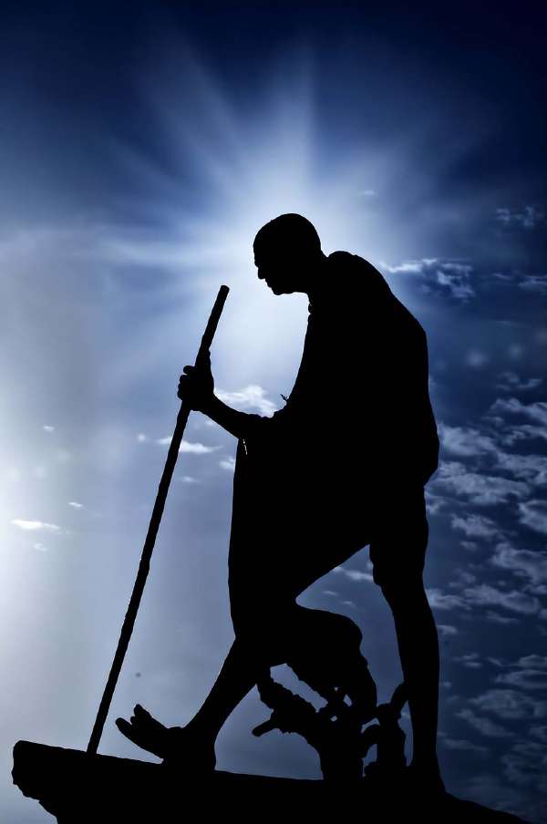 Mahatma Gandhi leading the dandi march