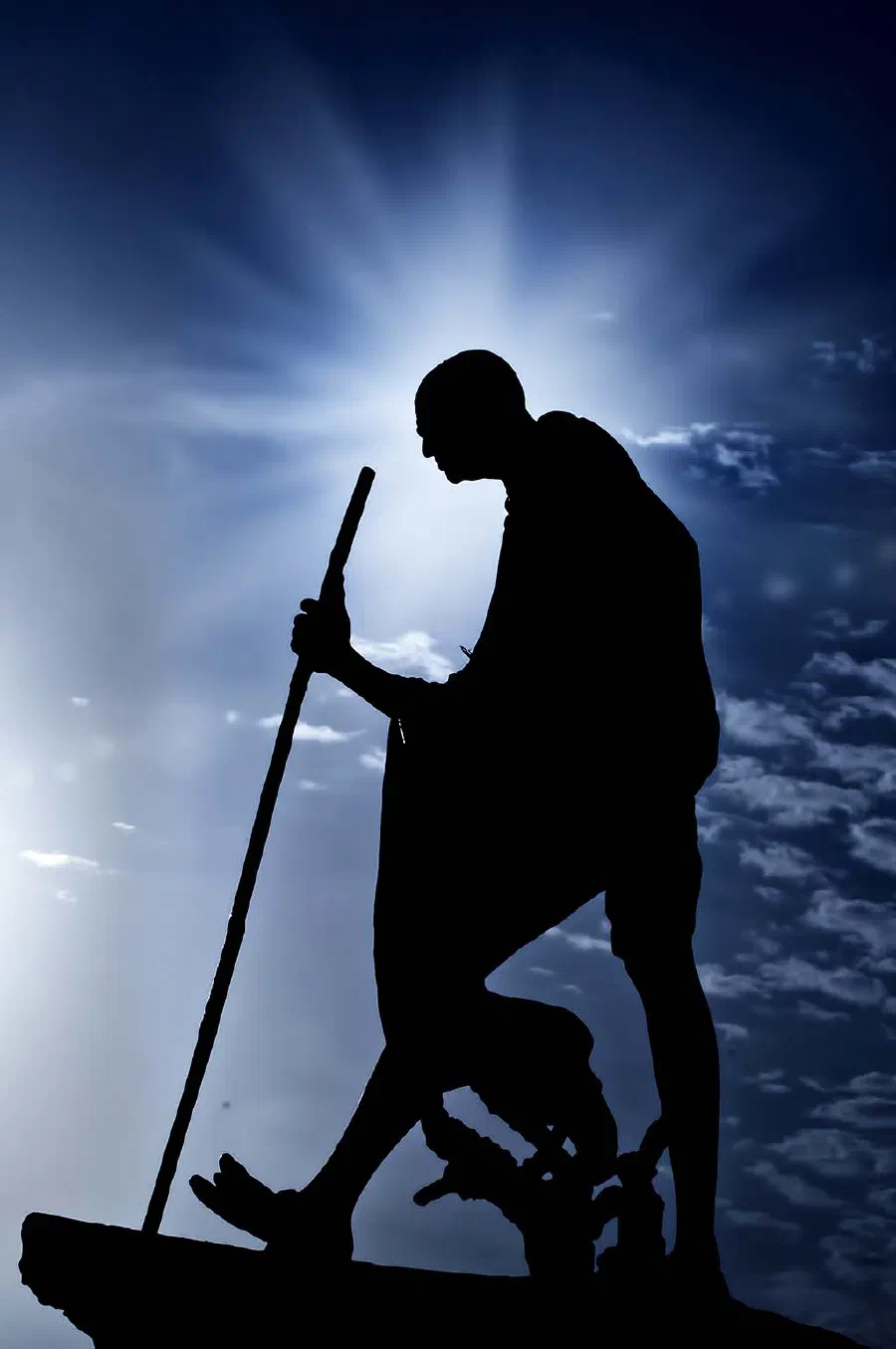 Mahatma Gandhi leading the dandi march