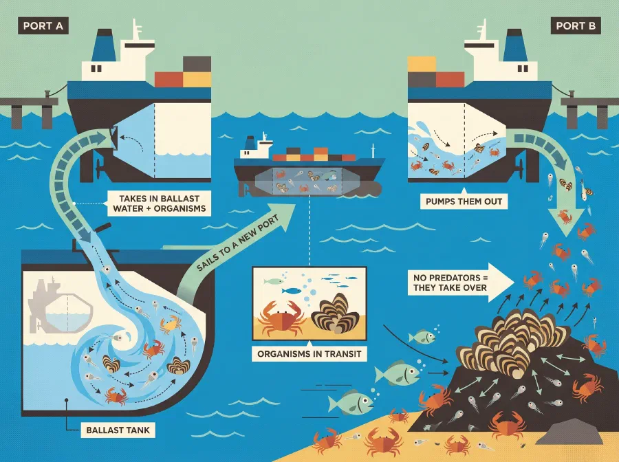 'Marine Militants: Bioinvasion propagated through Cargo Ships'