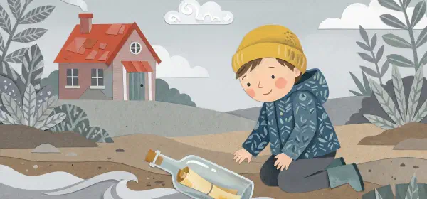 Illustration for Message in the bottle