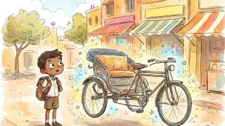 Illustration for Mushir and the Magic Rickshaw