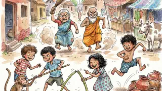 Illustration for नट खट हम हां नटखट हम