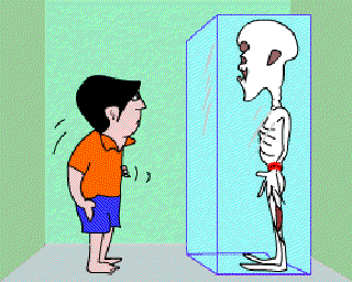 Prized Skeleton in Museum Closet [Illustration by Sudheer Nath]