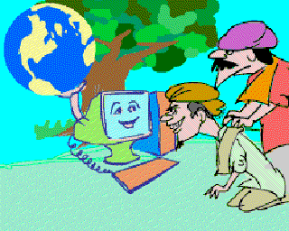 Villagers go Online [Illustration by Sudheer Nath]