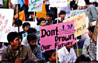 'Your dam is our death' [photograph by Sanjay Kak]