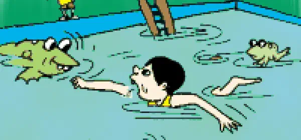 Illustration for Swimming in Trouble
