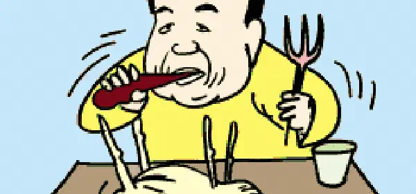 Illustration for Injured Deer Lands on Dinner Plate