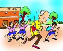 Truant Teachers [Illustration by Shiju George]