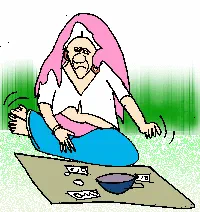 The Beggar who is a Money Lender [Illustration by Sudheer Nath]