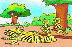 The Tiger Cubs who Lost their Parents [Illustration by Shiju George]