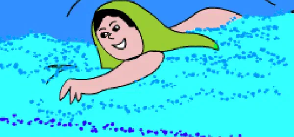 Illustration for Olympic Swim Against the Tide