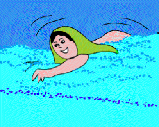 Olympic Swim Against the Tide [Illustration by Sudheer Nath]