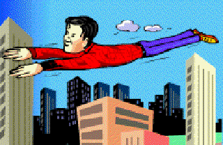 Jean Clad Superman [Illustration by Shinod AP]