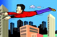 Jean Clad Superman [Illustration by Shinod AP]