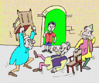 Kids Learn to Fight from Politicians [Illustration by Shiju George]