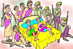 Boys' cancer unites warring people [Illustration by Shiju George]
