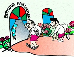 Bermudas on Beaches — and in Parliament [Illustration by Sudheer Nath]