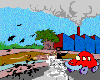 Polluted India [Illustration by Sudheer Nath]