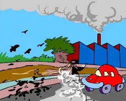 Polluted India [Illustration by Sudheer Nath]