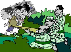 The Eyes of a Child Soldier [Illustration by Sudheer Nath]