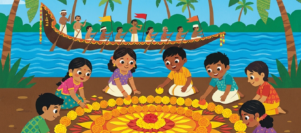 Illustration for Onam — The Harvest Festival