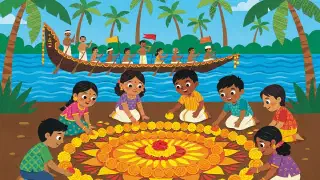 Illustration for Onam — The Harvest Festival