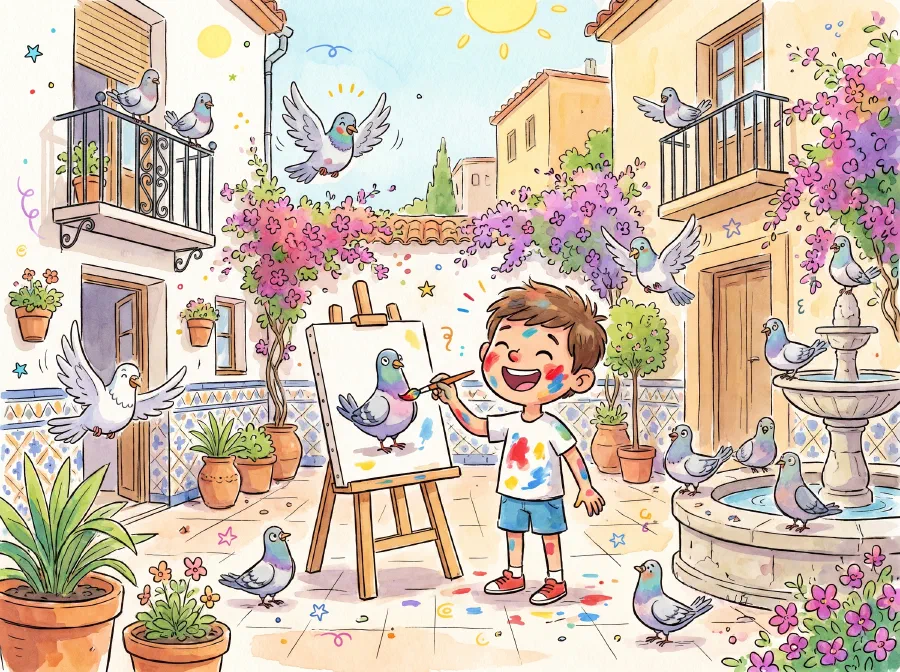 Pablo the Pigeon Painter