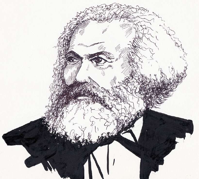Portrait of Karl Marx [Illustration by Amarjeet Malik]