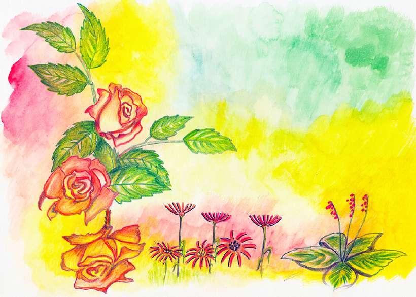 Passing by My School Garden [Illustration by Amarjeet Malik]