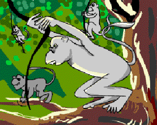 Swinging Monkey [Illustration by Sudeer Nath]