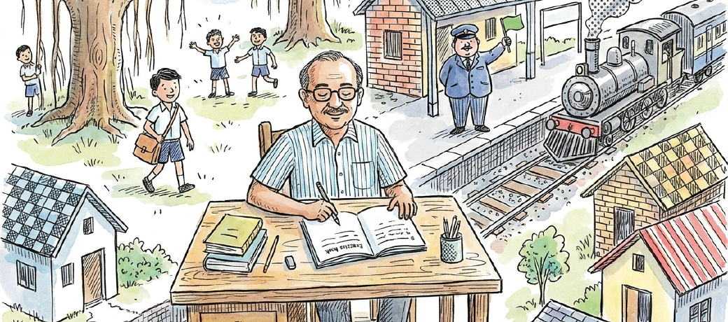 Illustration for R.K. Narayan